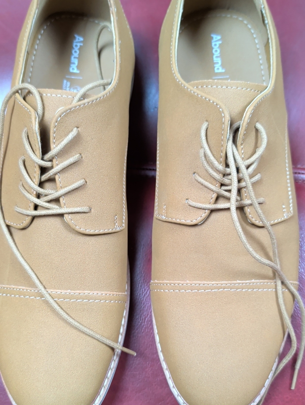 Abound Men's Light Brown Lace-Up Oxfords Shoes Size 11 - Picture 3 of 8